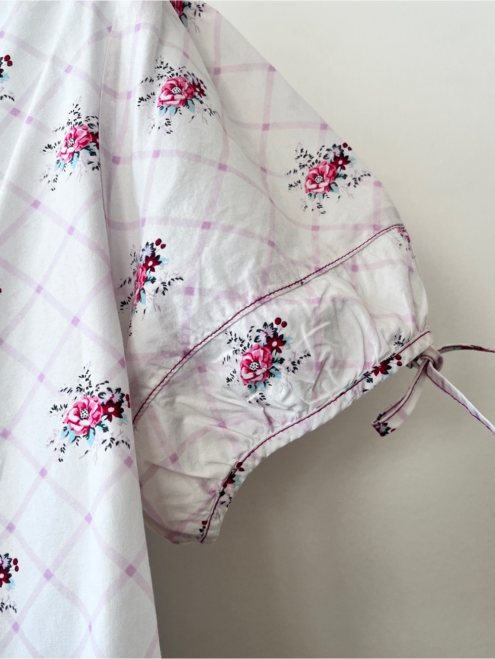 Odille Anthropologie White Short Sleeve Floral Cotton Whimsy Women’s Top Size 10 - Picture 3 of 8